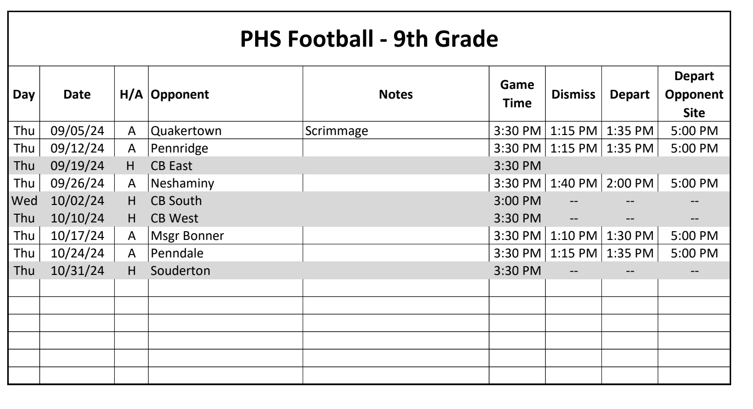 9th-grade-schedule-pennsbury-falcons-football